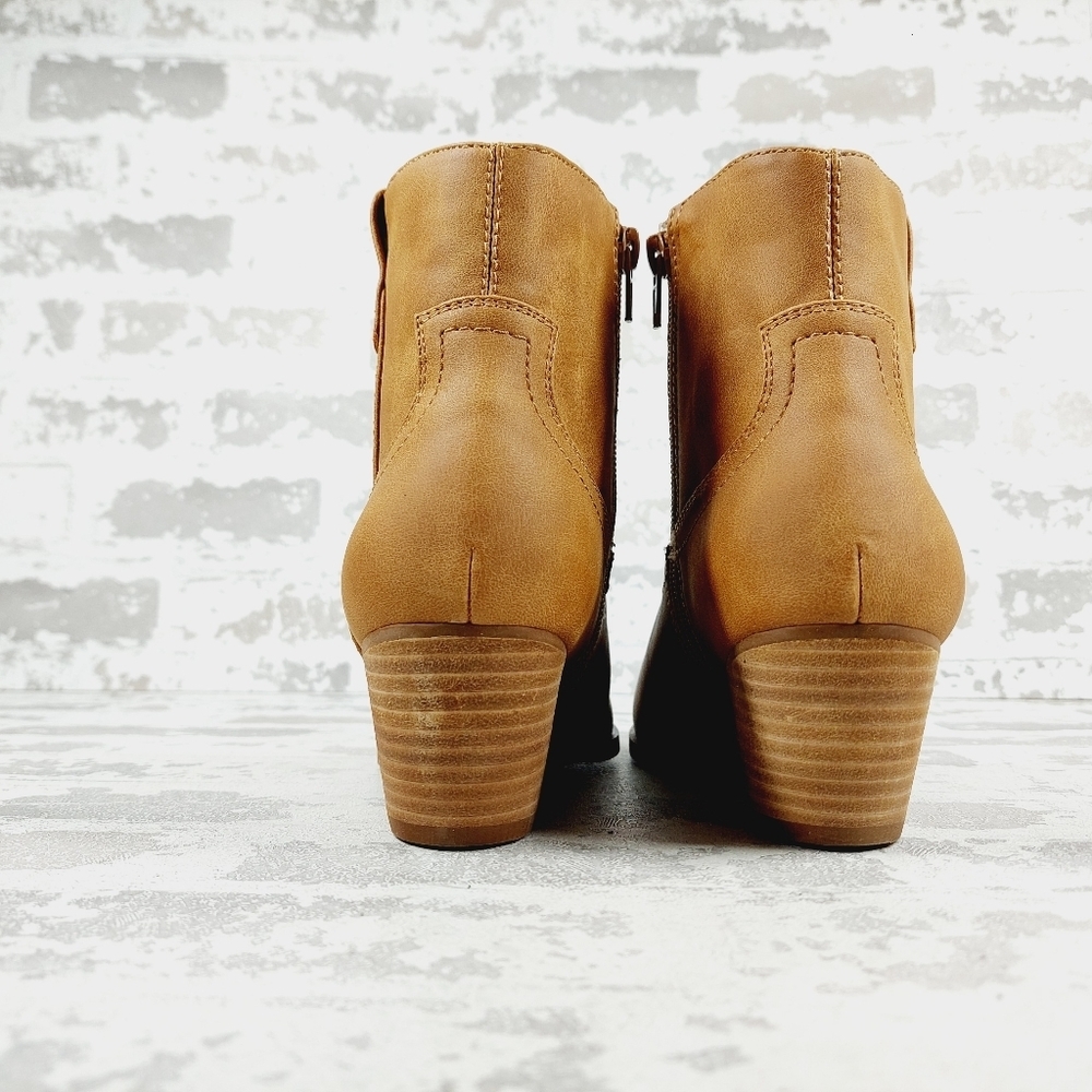 New Dolce Vita PUEBLO Tan Faux Suede Zipper Side Bootie W956 - Picture 6 of 13